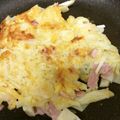mikipri's cooksnap of when they made ベーコンとじゃがいもとチーズの洋風チジミ.