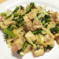 モリリエ's cooksnap of when they made ★菜の花と鶏もも肉のしょうゆマヨ炒め★.