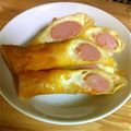 2ueko's cooksnap of when they made キッズクッキング　ウインナーチーズ春巻き.