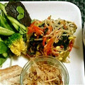 m☆momoko's cooksnap of when they made 豆もやしとほうれん草の黒酢ナムル.