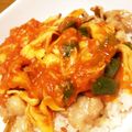 まんまーるさん's cooksnap of when they made ご飯が進む♪豚バラの香味トマトソースがけ.