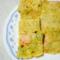 やまうさ's cooksnap of when they made おさかなソーセージとネギの＊チヂミ＊.