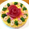 なおちゃん0806's cooksnap of when they made ひな祭り★バラの寿司ケーキ.