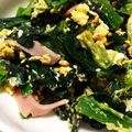 リラシャン's cooksnap of when they made ほうれん草とベーコンと玉子のバターソテー.