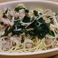 nonchiyasu's cooksnap of when they made 豚とホウレン草の和風パスタ.