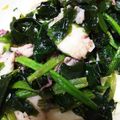 しんﾁｬﾝ's cooksnap of when they made ヤリイカとほうれん草のアーリオ・オーリオ.