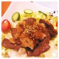 ☆kuuuchan☆'s cooksnap of when they made 大満足の焼き肉サラダ☆ 上等の牛肉で.