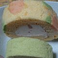 久藏ふぐり's cooksnap of when they made ひな祭り✿簡単！桃の花ロールケーキ✿.