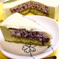 ニャーコ♪'s cooksnap of when they made 抹茶＆あずきの宇治金時風ケーキ.