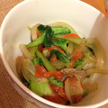 ＊＊tomomo＊＊'s cooksnap of when they made すぐできる☆青菜と豚肉のオイソース炒め.