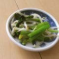 きらり流れ星's cooksnap of when they made ■糖質制限■ほうれん草もやし簡単ごまあえ.