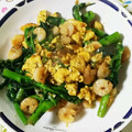 sara1213's cooksnap of when they made エビと菜花の卵炒め.