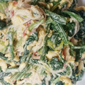 ｃｉｎｚａｎｏ's cooksnap of when they made ほうれん草の卵マヨ和え♪カニカマ入り☆.