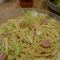 sora0142's cooksnap of when they made キャベツとウインナーの和風パスタ.