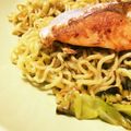 のもす＊'s cooksnap of when they made 塩焼きそばリメイク☆鮭のバタポン.