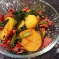 iori☆mam's cooksnap of when they made ホウレン草とじゃが芋のガリバタ醤油炒め☆.