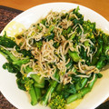 カヘルさん's cooksnap of when they made 菜の花としらすの辛子酢醤油和え.