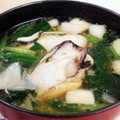 みひれママ's cooksnap of when they made 牡蠣とほうれん草の味噌汁.