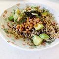 桃色蒲公英's cooksnap of when they made アボカドと切干大根のごま和えパスタ.