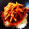 クックOS8G8A☆'s cooksnap of when they made 人参と挽肉のケチャップ炒め.