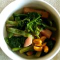 リオマママ's cooksnap of when they made ホウレン草・ベーコン・コーンの塩味炒め.