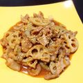 jyokun's cooksnap of when they made 豚コマ蓮根の中華な甘辛炒め.