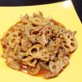jyokun's cooksnap of when they made 豚コマ蓮根の中華な甘辛炒め.