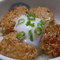 モモファム's cooksnap of when they made ☆フワフワ☆つくね丼.