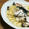 ☆かずママ♪☆'s cooksnap of when they made 簡単☆鶏ときのこの和風スープパスタ.