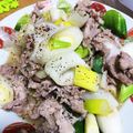 mumuchaman's cooksnap of when they made まいう～♪な豚肉とねぎ塩レモンダレ.