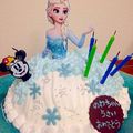 uuuuuuumi's cooksnap of when they made アナと雪の女王　～エルサ～　ケーキ♡.
