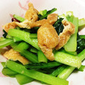 つっち〜☆'s cooksnap of when they made 小松菜と油あげのめんつゆ炒め.