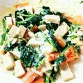 なおころピッコロ's cooksnap of when they made 小松菜と高野豆腐の含め煮の卵とじ.