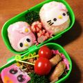 nirei201's cooksnap of when they made マイメロ、キティ簡単おにぎり.