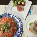 あずきちゃんだよ's cooksnap of when they made おもてなしサーモンと生ハムのタルティーヌ.