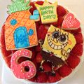 a062's cooksnap of when they made スポンジボブのキャラケーキ♪.
