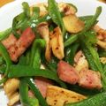 げんちゃこ's cooksnap of when they made ピーマンとエリンギとベーコンの炒め物.