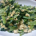 やすらー's cooksnap of when they made 小松菜と卵の柚子胡椒炒め.