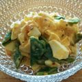 ケアベア★'s cooksnap of when they made スナップえんどうと卵のスパイスマヨサラダ.