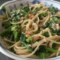 Chackie13's cooksnap of when they made 鮭フレークと菜の花の✿豆乳クリームパスタ.