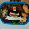 hiro＊ma's cooksnap of when they made 妖怪ウォッチ キャラ弁 どんどろ.