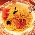 Pucci♪'s cooksnap of when they made パンチェッタと黒オリーブのパスタ.