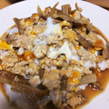うなちゃん！'s cooksnap of when they made ごぼうとひき肉の卵とじ.