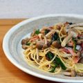 Giant corn's cooksnap of when they made 冬食材＊法連草できのこパスタ　オイル系.