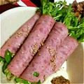 虹の彼方☆７'s cooksnap of when they made 豆苗のﾊﾑ巻き.