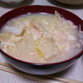 父なる川's cooksnap of when they made とろとろ☆白菜とたらこのたまごとじ.