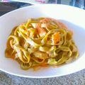 えり0313's cooksnap of when they made レンジでソース♪キムチチーズの贅沢パスタ.
