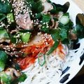 クックCIGMVD☆'s cooksnap of when they made マヨ豚キムチで☆スタミナぶっかけ素麺.