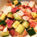 愛猫ベリー's cooksnap of when they made コロコロきゅうりとタコのキムチマヨ♪.