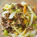 ウサギ十五夜's cooksnap of when they made ささっと韓国食★ズッキーニと薄切りラム肉.